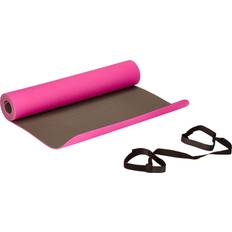 Yogamatten Yogaausrüstung reduziert Deuser Unisex – Erwachsene Yoga Matte TPE, pink/grau, 183 x 61 cm