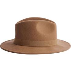 Reiss Hatte Reiss Womens Camel Ashbourne Wool Fedora hat
