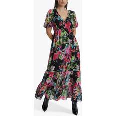 Women's Floral V-neck Midi Dress