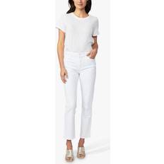 Paige Womens Crisp White Cindy Slim-fit Mid-rise Stretch-cotton Jeans