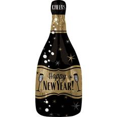 Globos con Texto y Tema Happy New Year Champagner Folienballon