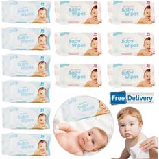 ASAB 64 Pack Baby Wipes Lightly Fragranced Soft Gentle Tested