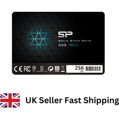 128 GB - SSDs Hårddiskar Lite-On Silicon Power SSD 256GB 3D NAND A55 SLC Cache Performance Boost 2.5 inch SATA III 7mm 0.28" Internal Solid State Drive