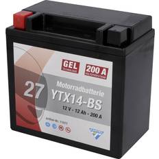 Cartec Gel Motorradbatterie YTX14-BS 12Ah 200A
