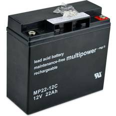 Multipower MP22-12C 12V 22Ah forbrugs batteri til golfvogn