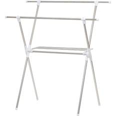 Drying Racks Iris IRIS USA Foldable Clothes Drying Rack with Extendable Rods for Large Laundry Loads