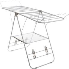 Everyday Home Clothes Drying Rack Indoor/Outdoor Portable Laundry Rack Collapsible Clothes Stand White