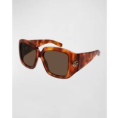 Solbriller Gucci Moderne Feminine Solbriller - Brun