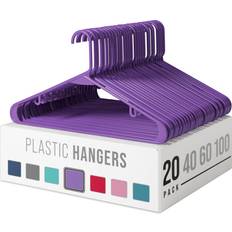 White Hangers NEATERIZE Plastic Clothes 20, 40