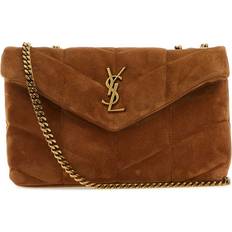 Bolsos Saint Laurent Brown Suede Puffer Toy Crossbody Bag