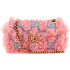 Gucci Embroidered Fabric Small Gg Marmont Shoulder Bag