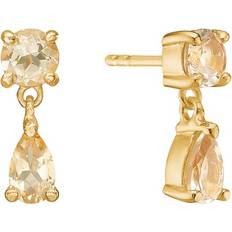 Carré smykker Carre Sonia Earrings - Gold/Quartz