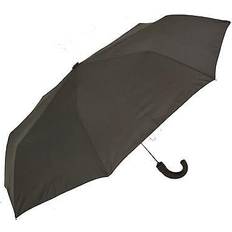 men's black folding umbrella classic auto open compact abs hook handle