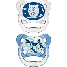 Dr. Brown's Blå Babyudstyr Dr. Brown's PreVent Glow In The Dark Sut 2 Pak Dark Light Blue