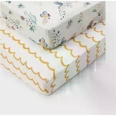 Tutti Bambini Sheets Tutti Bambini Pack of 2 Our Planet Cot Fitted Sheet-White/Yellow
