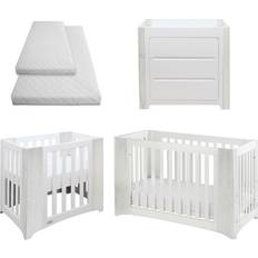 Cocoon evoluer 4 in 1 crib, cot bed, toddler bed & sofa white/grey