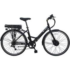 Hybrid Folding E-Bike 700c Wheel - Black/Green