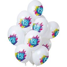 Festartikler Folat Color Splash 18-års Ballonger Latex