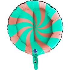 Rose Gold Balloons Heliumballong Swirly roseguld och turkos