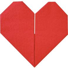 Amour Serviettes en papier Ginger Ray 16 Serviettes Coeurs Rouge Origami