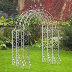 White Trellises Panacea Lattice Metal Garden Arch Tunnel