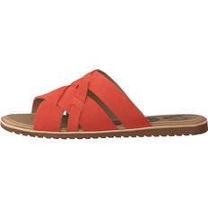 Nubuck Slides Sorel Ella Slide Zing Sandalias - Marrón/Rojo