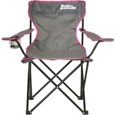 Just be Camping Chair Grey With Pink Trim