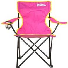 Just be Camping Chair Dark Pink With Yellow Trim