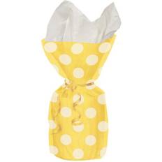 Wrapping Paper & Gift Wrapping Supplies Unique Party One Size, Yellow Polka Dot Cello Bags Pack Of 20