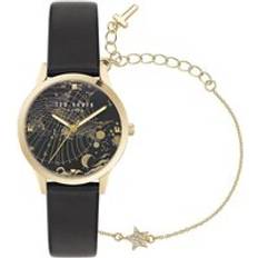 Watches Ted Baker Ladies Black Leather BKGFW2302