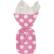 Wrapping Paper & Gift Wrapping Supplies Unique Party Polka Dot Cello Bags Pack Of 20 Pink One Size