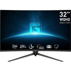 MSI 32' Gaming Monitor 2560 x 1440 QHD 1 ms 170Hz FreeSync Premium 1500R HDMI DisplayPort Tilt Swivel Pivot and