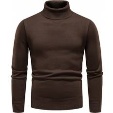 Men - Turtleneck Sweaters Shein Manfinity Men Solid Turtleneck Sweater