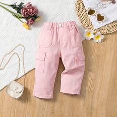 Babies Pants Shein Baby Girl Flap Pocket Side Cargo Jeans