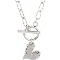 Shein Retro Stainless Steel Heart Necklace Gold Color Love Pendant Choker Necklaces For Women Girls Collares Jewelry Party Gifts