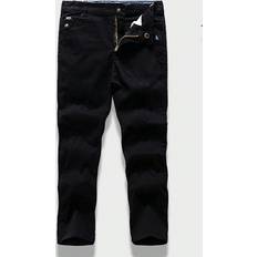 Shein Boys' Woven Casual Pants With Embroidered Letters