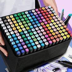 Markers,24/48/60/80/120 Colors Dual Tip Permanent Art Markers for Kids Adults Coloring Illustrations Sketch Based Marker,for Book Painting Card Making