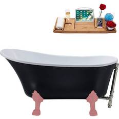 Corner Corner Bathtubs Streamline Acrylic Clawfoot Soaking Bathtub Matte Matte Drain