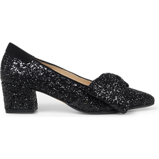 44 ½ - Dame Højhælede sko Angulus Sparkling Bow - Black Glitter