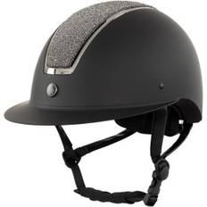 Abbigliamento per motociclisti Br Casco da equitazione con visiera polo Equitation Omega Glamourous Noir