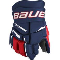 Junior Utespelarskydd Bauer Hockeyhandskar Supreme M3 Jr Navy/Red/White