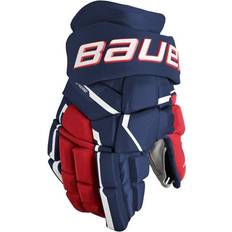Bauer Utespelarskydd Bauer Hockeyhandskar Supreme Mach Int Navy/Red/White