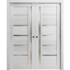 SartoDoors French Double Pocket 72 Interior Door Frosted Glass (x80")