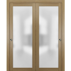 SartoDoors French Lite Frosted Glass Sliding Door Frosted Glass (x80")