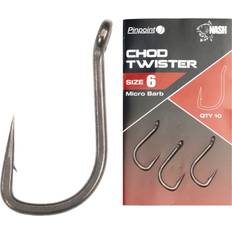 Carretes de pesca Nash Gancho Pinpoint Chod Twister 2 Micro Barbed Gris