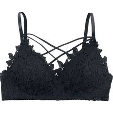 Samt BHs Grey Velvet BH Lace Bra till Damer sort