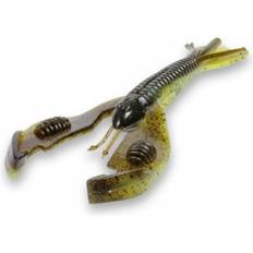 Fiskeutrustning Quantum 4street B-Ass Craw 10cm, 7g 5-pack Green Pumpkin Chartreuse