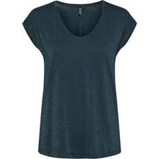 Guld T-shirts Pieces Glitter T-shirt