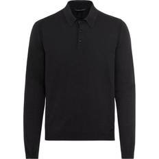 Long - Men Polo Shirts Porsche Design Long Sleeve Polo jet black