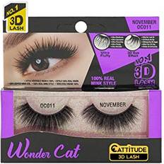 Ebin CATTITUDE 3D LASHES November Wonder Cat Faux Mink False Eyelashes, Lightweight & Reusable, Cruelty-Free